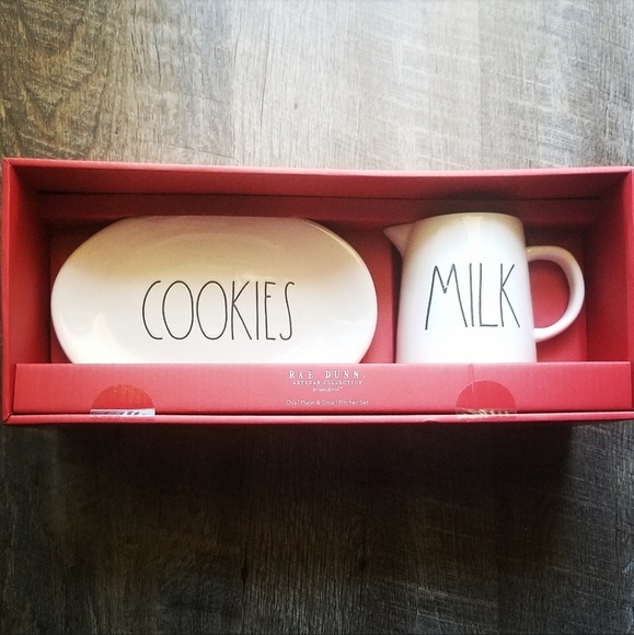 Rae Dunn Other - 🍒NIB🍒 RAE DUNN SANTA'S COOKIES PLATE & MILK JUG